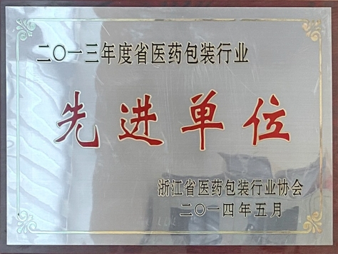 2013年度省医药包装行业先进单元